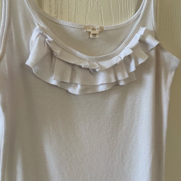 J.Crew White Ruffle Tank - Picture 4 of 4
